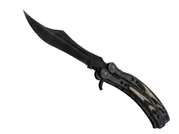 ★ Butterfly Knife | Black Laminate (Battle-Scarred)
