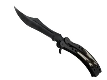 ★ Butterfly Knife | Black Laminate (Well-Worn)