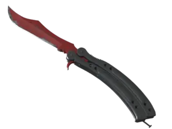 ★ Butterfly Knife | Crimson Web (Well-Worn)