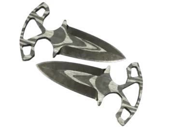 ★ Shadow Daggers | Black Laminate (Battle-Scarred)