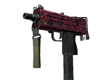 MAC-10 | Red Filigree (Field-Tested)