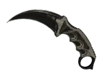 ★ StatTrak™ Karambit | Black Laminate (Battle-Scarred)