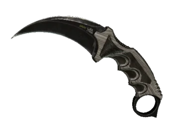 ★ StatTrak™ Karambit | Black Laminate (Battle-Scarred)