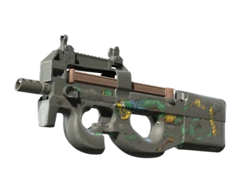 StatTrak™ P90 | Emerald Dragon (Battle-Scarred)