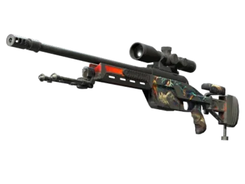 StatTrak™ SSG 08 | Dragonfire (Battle-Scarred)