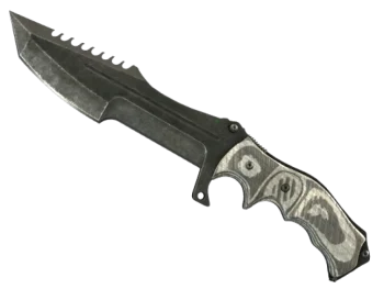 ★ StatTrak™ Huntsman Knife | Black Laminate (Battle-Scarred)