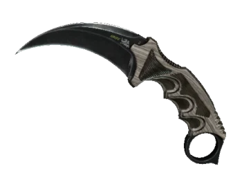 ★ StatTrak™ Karambit | Black Laminate (Well-Worn)