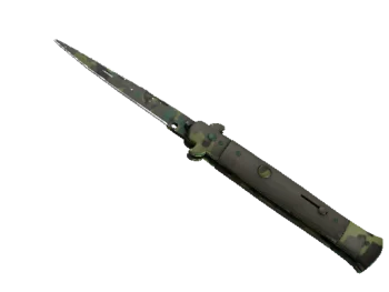 ★ Stiletto Knife | Boreal Forest (Well-Worn)