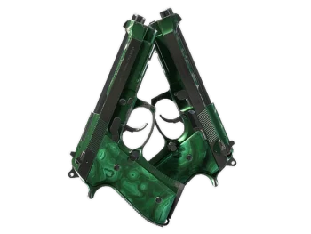 Souvenir Dual Berettas | Polished Malachite (Field-Tested)