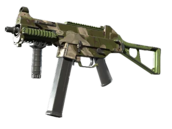 Souvenir UMP-45 | Green Swirl (Field-Tested)