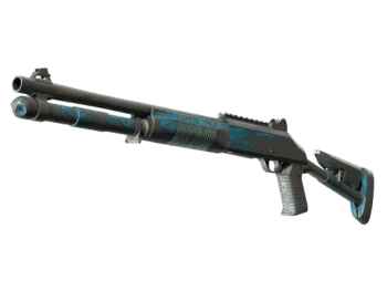 Souvenir XM1014 | VariCamo Blue (Battle-Scarred)