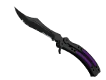 ★ StatTrak™ Butterfly Knife | Ultraviolet (Well-Worn)